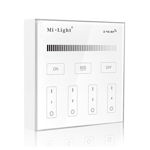 B1 4-Zone Brightness Dimming Smart Panel Remote Controller For Single Color LED Strip Light B1 4-Zone Brightness Dimming Smart Panel Remote Controller For Single Color LED Strip Light